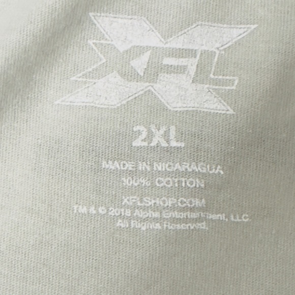 New York Guardians XFL Gray- Black/Silver and Red Insignia on Front T-Sh… - Picture 5 of 7